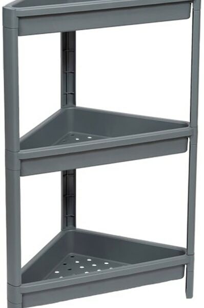 Этажерка Violet Vikea угловая 3-х ярусная серый