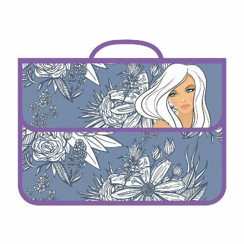 Папка для тетрадей А4 пластиковая, с ручками ПМ-А4-23, БЕЛОКУРЫЕ КРАСАВИЦЫ