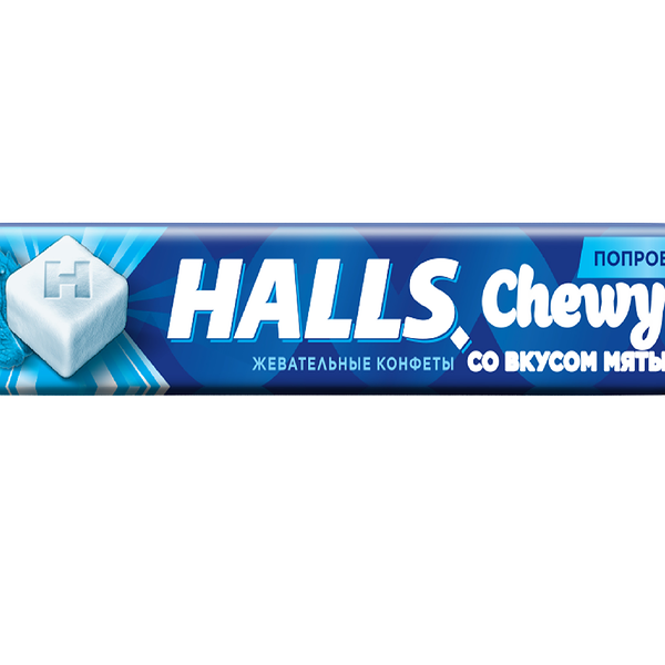 Конфеты жевательные Halls Fresh&Chewy со вкусом мяты, 47г