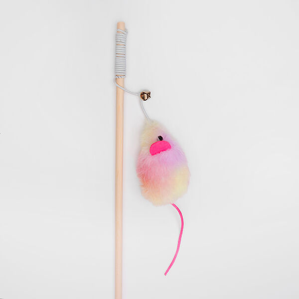 Игрушка для кошек Дразнилка с мышкой 40 см