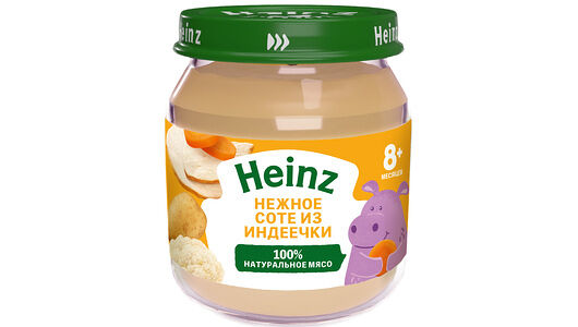 Пюре детское мясное Heinz Нежное соте из индейки с 8 месяцев 115 г