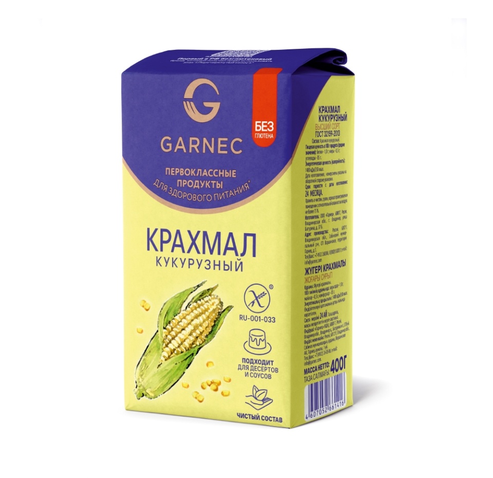 

Крахмал кукурузный Гарнец высший сорт 400 г