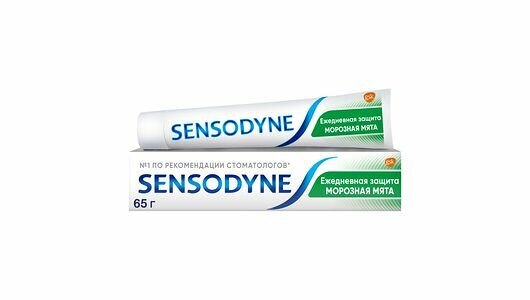 Зубная паста Sensodyne Ежедневная Защита Морозная мята для чувствительных зубов с фтором 65 г