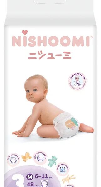 Подгузники-трусики Nishoomi 3 M (6-11кг) 48шт