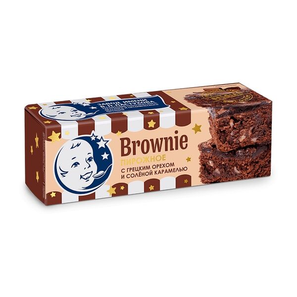Пирожное ЗГДиОП им.В.П.Пастухова Брауни с грецким орехом и соленой карамелью