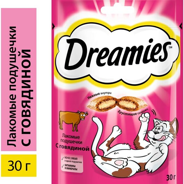 Лакомство для кошек Dreamies с говядиной 30г