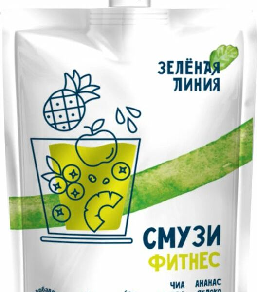 Пюре Смузи Фитнес с семенами чиа Зелёная Линия, 120 г