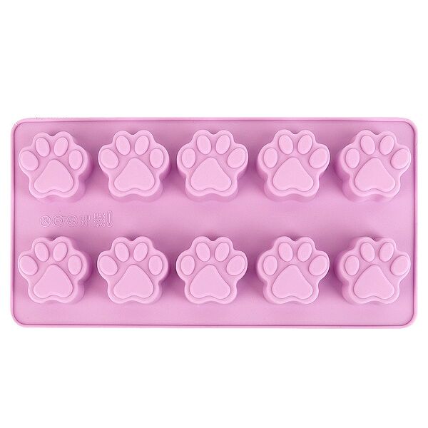 Форма для льда и шоколада Лапки, 21.5х11 см, силикон, в ассортименте