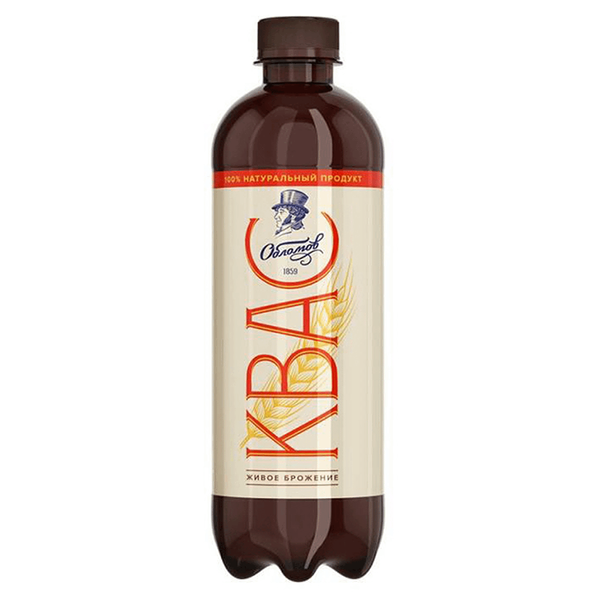 Квас И. И. Обломов пастеризованный фильтрованный ПЭТ 0.5л