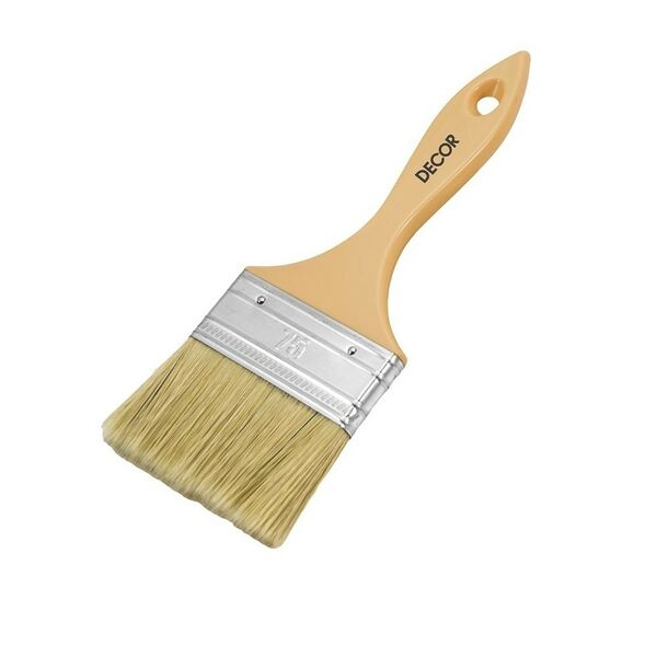 Кисть флейцевая Decor Неделька универсальная, 20х12 мм, смешанная щетина, пластиковая ручка
