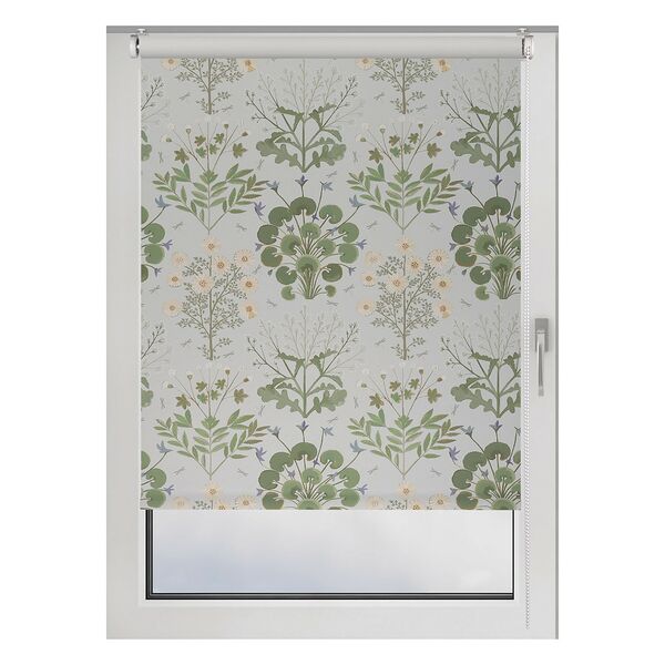 Штора рулонная Prakto Blackout Print Зеленый чай, 60х160 см, зеленый