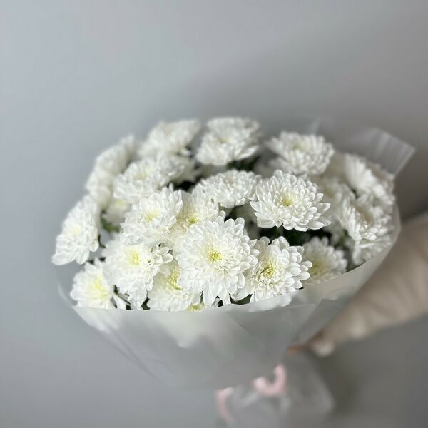 Монобукет из кустовой хризантемы Алтай