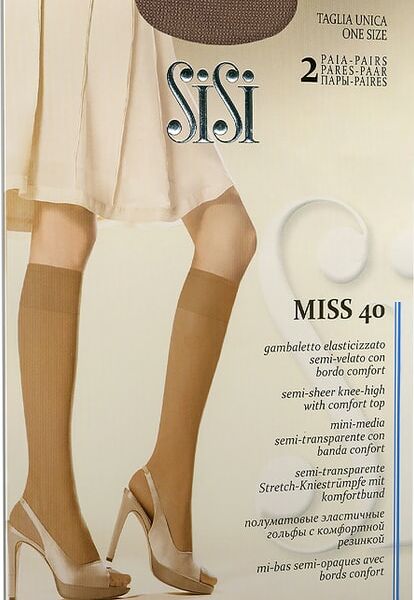Гольфы SiSi Miss 40 Daino Бежевые 2 пары