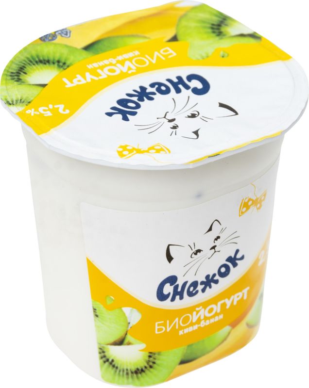 

Йогурт Снежок (БиоЙогурт) с киви и бананом 2,5% 120 г