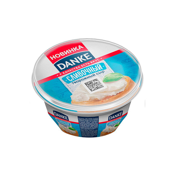 Сыр творожный Danke Сливочный 60% 160г стак