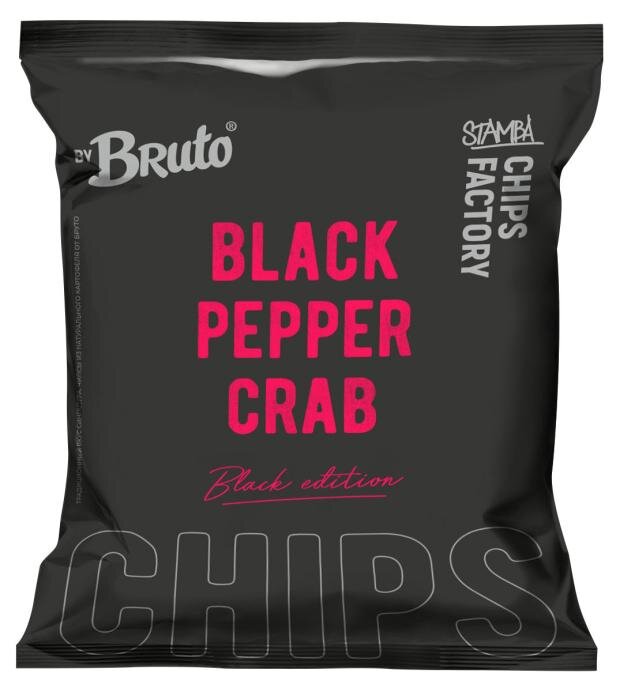 

Чипсы картофельные Bruto Black Edition Black Pepper Crab со вкусом краба и черного перца 75 г
