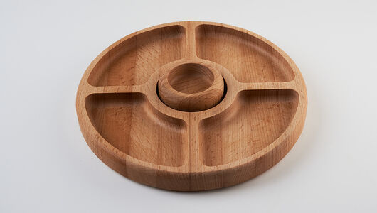 Менажница деревянная круглая, 23 см