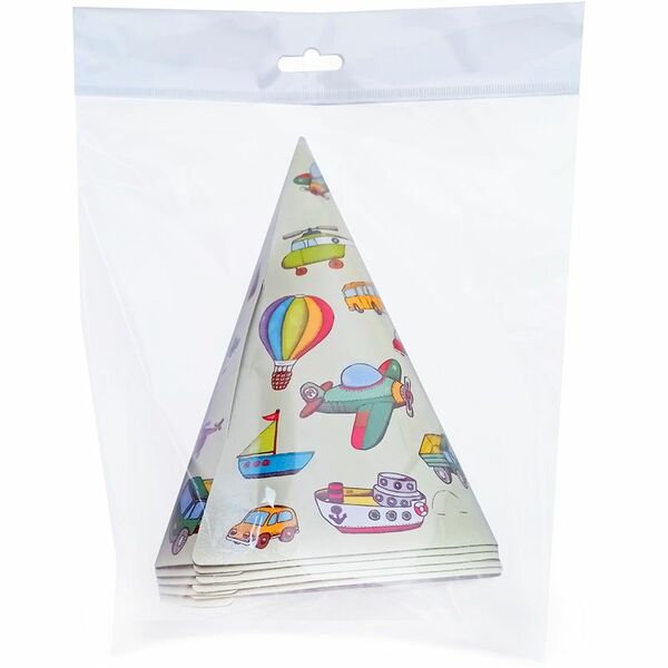 Колпачки для праздников и карнавалов для детей из картона Маркет Kids, 6 шт, в ассортименте