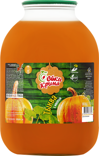 Нектар Соки Крыма Тыквенный с мякотью с добавлением сахара 3 л