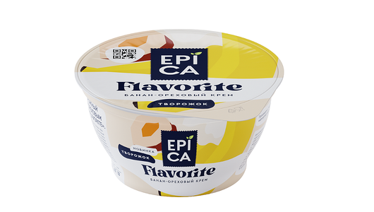 Десерт творожный Epica Flavorite Банан-Ореховый крем 7.6%, 130г