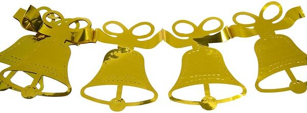 Гирлянда новогодняя Magic Time Золотая с серебром 14*17см