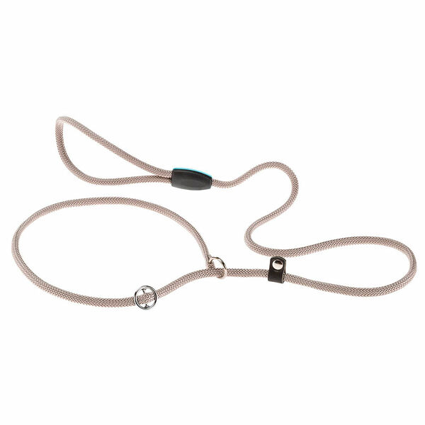 Поводок с петлей-ошейником для собак Sport, длина 160 см, ширина 0,8 см, серый