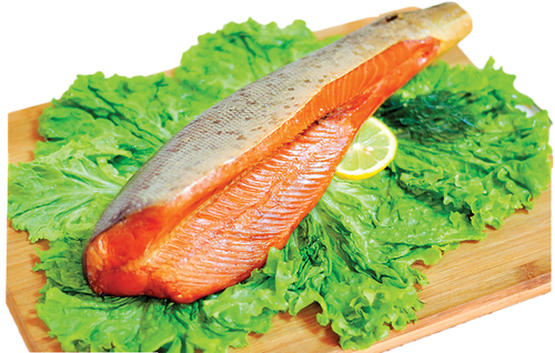 

Кета холодного копчения без головы вес