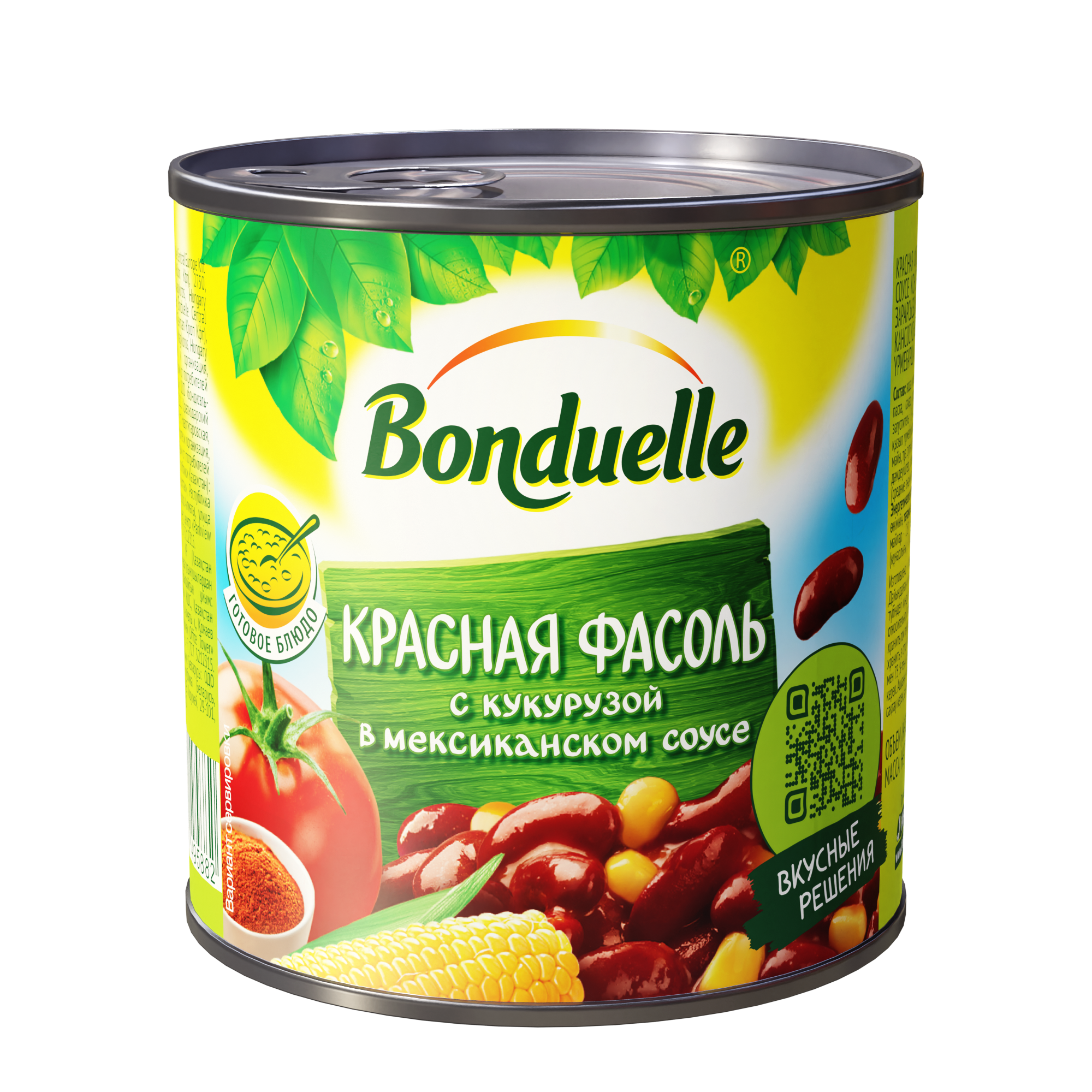 

Фасоль консервированная Bonduelle красная с кукурузой в мексиканском соусе 430 г