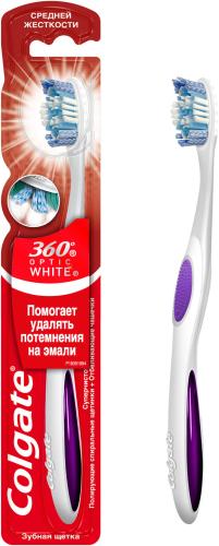 

Зубная щетка Colgate Optic White средней жесткости цвет в ассортименте