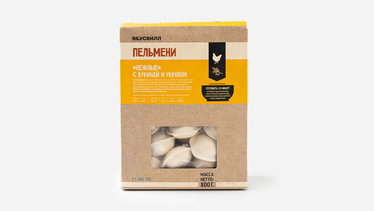 Пельмени с курицей и укропом 