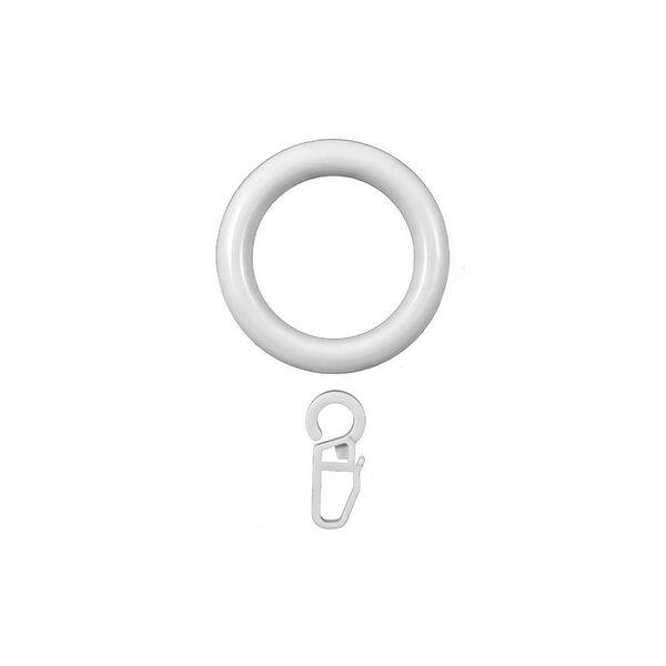 Кольца Уют, 28 мм, 10 шт, пластик, белый