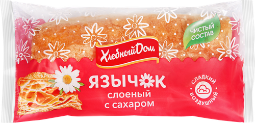 

Язычок Хлебный Дом слоеный с сахаром 50 г