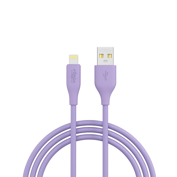 Forza кабель для зарядки базовый ip, 1м, 2а, 10w, прорезиненный, 4 цвета