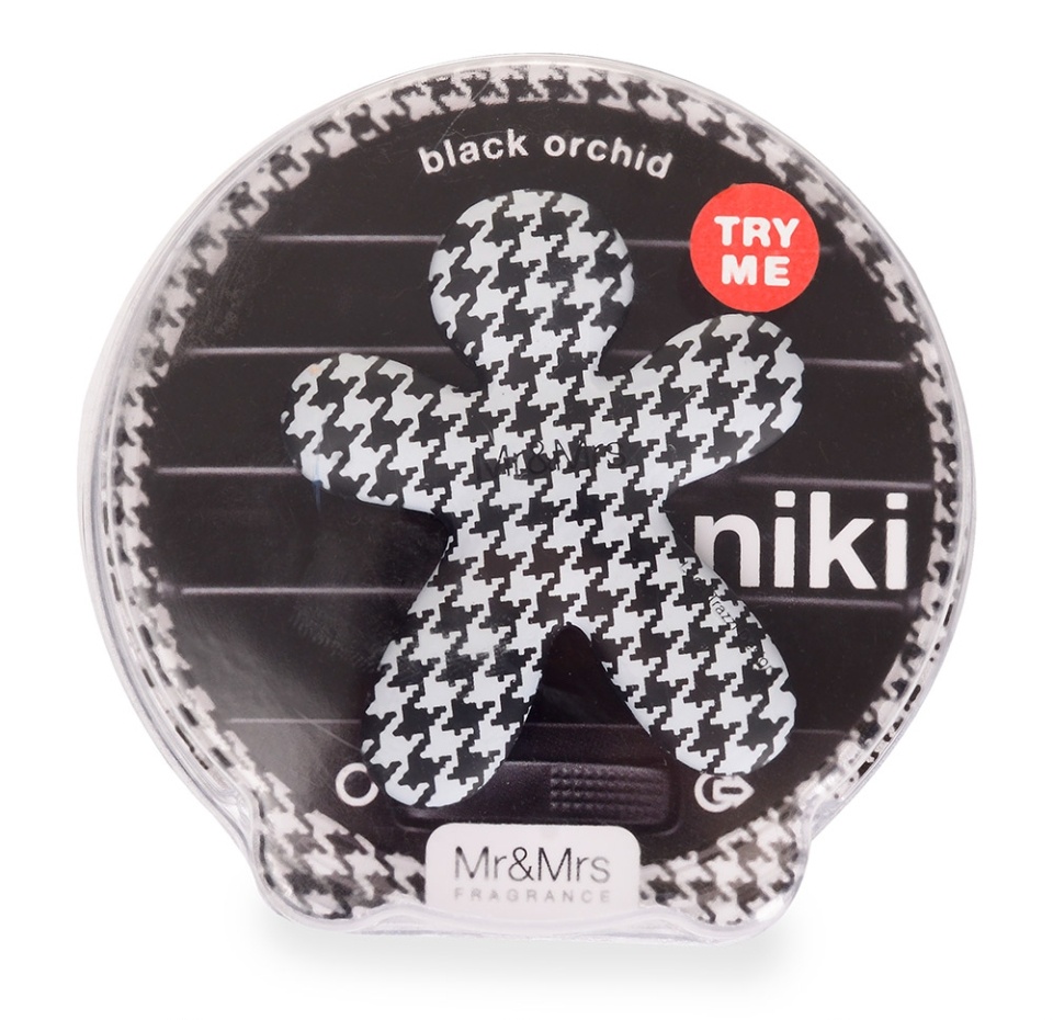 

Ароматизатор для автомобиля Mr&Mrs Fragrance NIKI черно-белый/BLACK ORCHID Италия