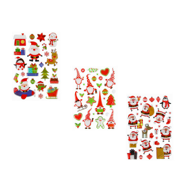 Сноу бум наклейка декоративная 3d, 12x17 см, пвх, 3 дизайна