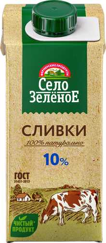 

Сливки Село Зелёное 10% 200 мл