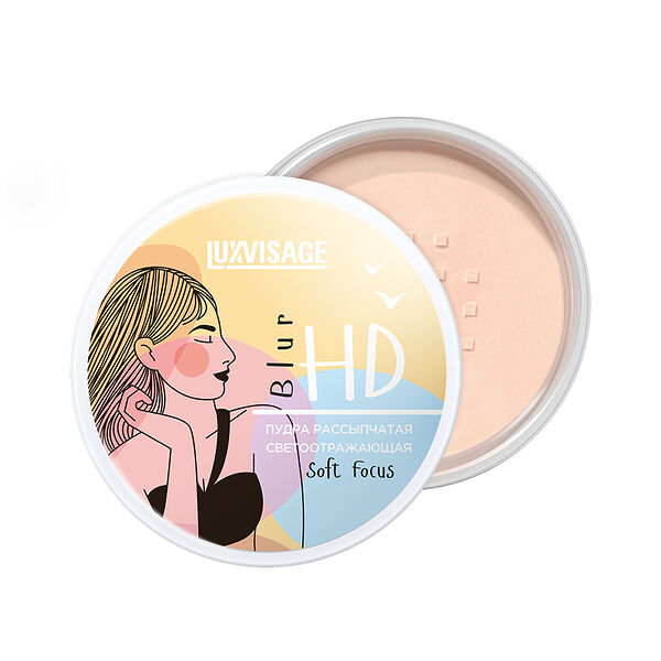 Пудра для лица `Luxvisage` Hd Blur Soft Focus рассыпчатая светоотражающая тон Универсальный 6 г