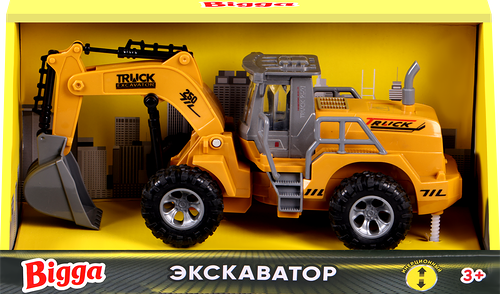 Игрушка инерционная BIGGA Экскаватор 26см, Арт. B1491976