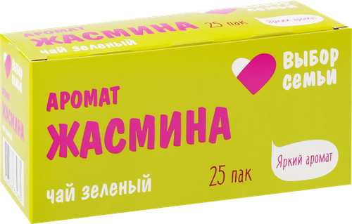 

Чай зеленый Выбор семьи с ароматом жасмина 25 шт 45 г