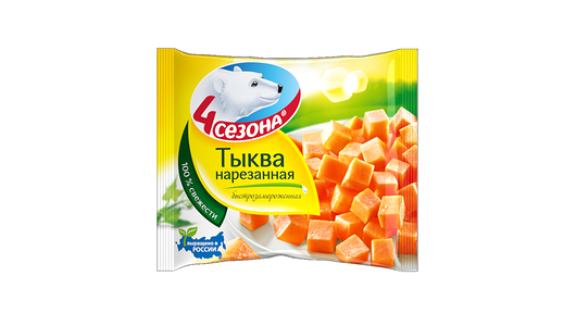 Тыква 4 Сезона нарезанная, замороженная 400 г