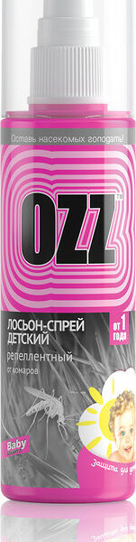 Лосьон-спрей детский репеллентный от 1 года OZZ-BABY 100мл
