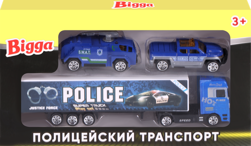 

Набор игровой BIGGA Полицейский транспорт, 3 предмета