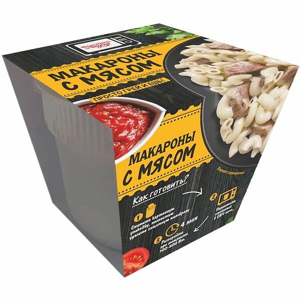 Макароны Быстро&Вкусно со свининой замороженные 200г