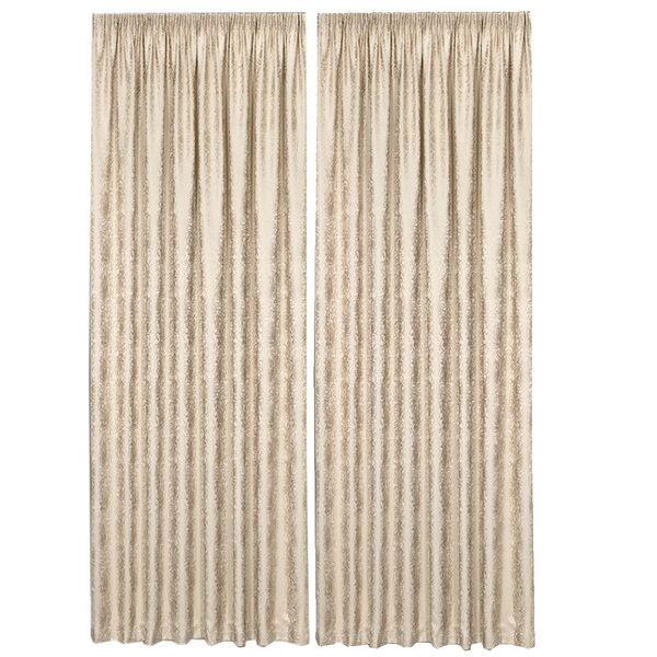 Портьера Daily by T, РОССИНИ, размер:200х270см, бежевый, рогожка, полиэстер, на шторной ленте