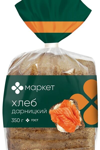 Хлеб Маркет Перекресток Дарницкий половинка нарезка 350г