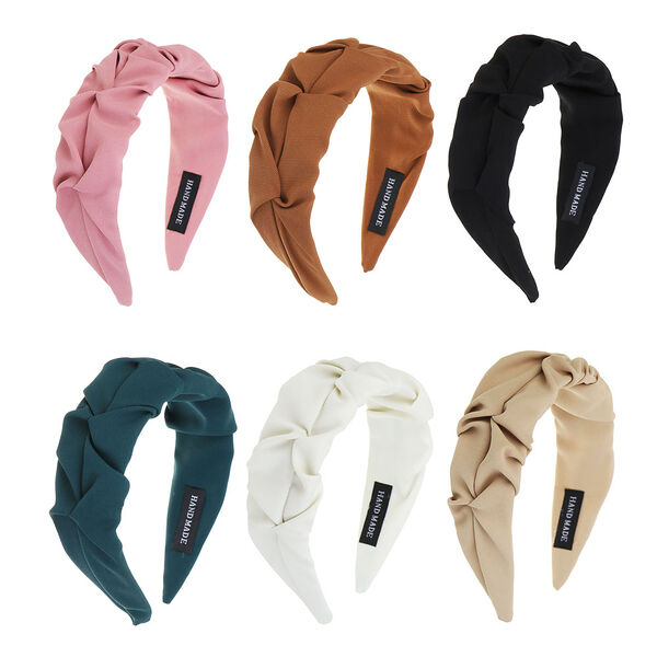 Юниlook ободок для волос, 5см, полиэстер, пластик, 6 цветов, acs-24