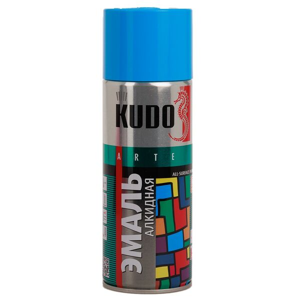 Краска-эмаль Kudo универсальная 1010, голубая, 520 мл