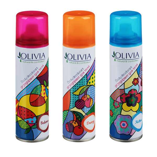 Дезодорант-аэрозоль женский Olivia, 3 вида, аромат в ассортименте, 150 мл