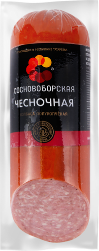 

Колбаса полукопченая СОСНОВОБОРСКАЯ Чесночная, 300г