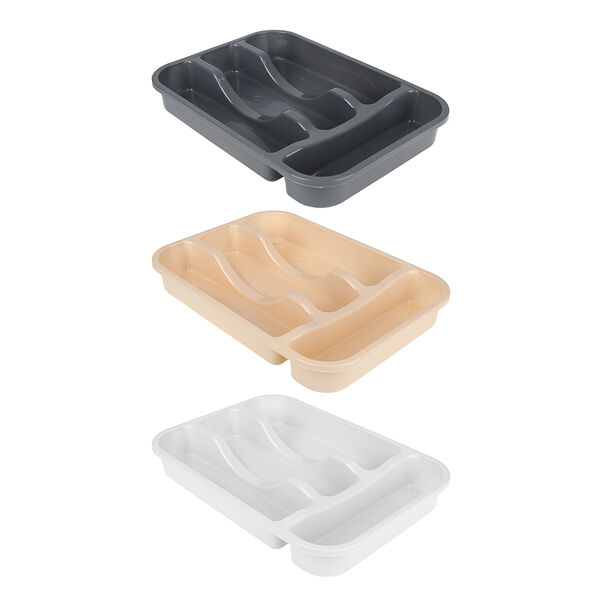 Vetta лоток для столовых приборов, 4 секций, пластик, 31х22х4см, 3 цвета в ассортименте